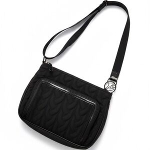 Elegant VERA BRADLEY Black Quilted Crossbody Bag